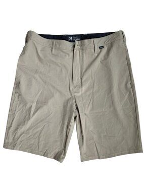 Hurley Phantom Beige Tan Stretch Hybrid Boardshorts Walkshorts Size 32